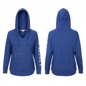 Victoria’s Secret Hoodie Pullover Sweater Size M in Heather Blue